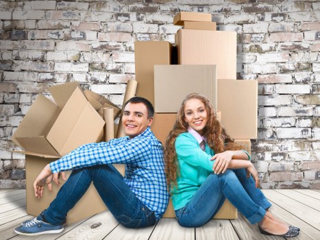 Charity-donation ready furniture and boxes from a sustainable house clearance
