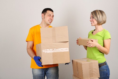Office relocation support with a moving van in Swiss Cottage