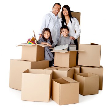 Local removals vehicle loading belongings in North West London